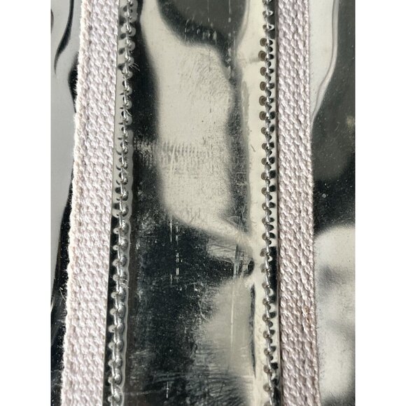 Tory Burch Vinyl Canvas Metallic Shiny Gold Large Tote Bag 16 x 11 x 7" - Picture 8 of 15